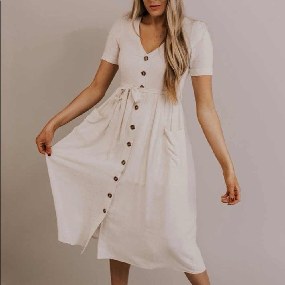 Cream Roolee Dress